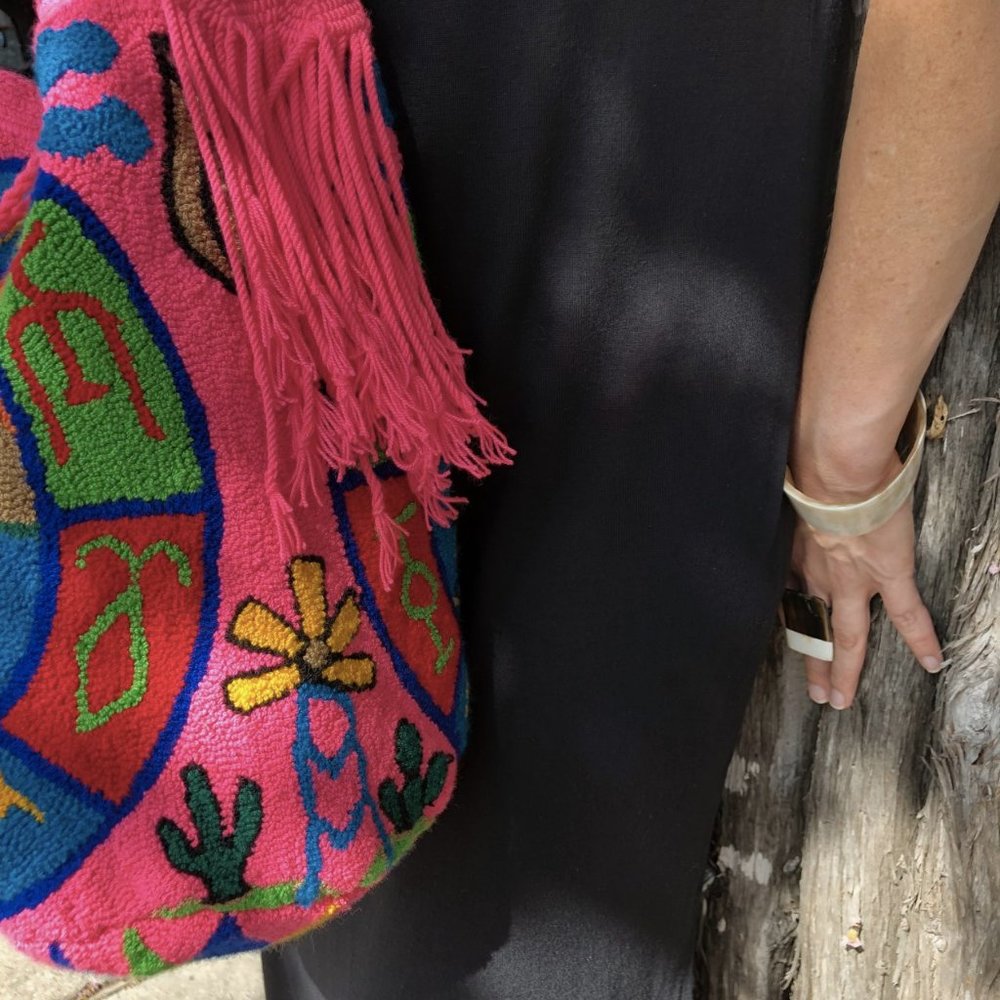 Zodiac Colombian Wayuu Bucket Bag Gemini Taurus - Picture 6 of 8